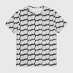 Футболка мужская Символы валькнут как защитная кольчуга, цвет: 3D-принт