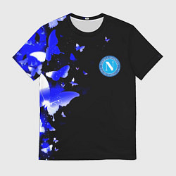 Мужская футболка Наполи бабочки текстура