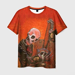 Футболка мужская Скелет с гитарой, цвет: 3D-принт