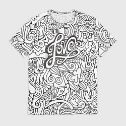 Мужская футболка Love графика