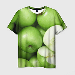 Футболка мужская Яблочная, цвет: 3D-принт