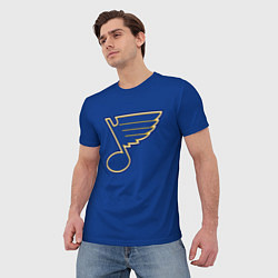 Футболка мужская St Louis Blues: Tarasenko 91, цвет: 3D-принт — фото 2