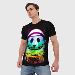 Футболка мужская Панда космонавт, цвет: 3D-принт — фото 2