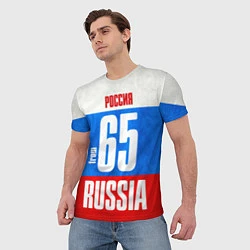 Футболка мужская Russia: from 65, цвет: 3D-принт — фото 2