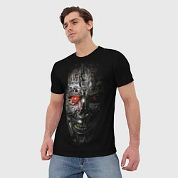 Футболка мужская Terminator Skull, цвет: 3D-принт — фото 2