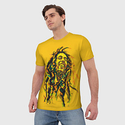 Футболка мужская Боб Марли, цвет: 3D-принт — фото 2