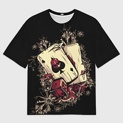 Футболка оверсайз мужская Карты дьявола, цвет: 3D-принт