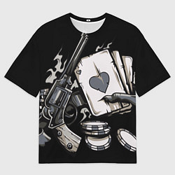 Футболка оверсайз мужская Смертельная игра, цвет: 3D-принт
