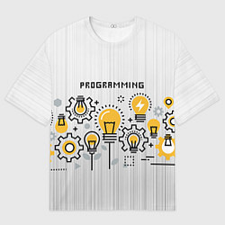 Мужская футболка оверсайз Программирование 1