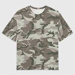 Мужская футболка оверсайз Камуфляж лесной летний