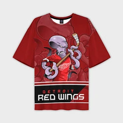 Футболка оверсайз мужская Detroit Red Wings, цвет: 3D-принт