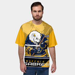 Футболка оверсайз мужская Buffalo Sabres, цвет: 3D-принт — фото 2