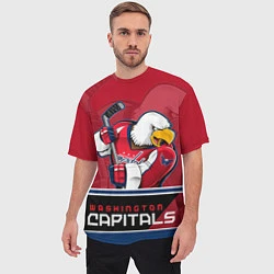 Футболка оверсайз мужская Washington Capitals, цвет: 3D-принт — фото 2