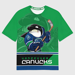 Футболка оверсайз мужская Vancouver Canucks, цвет: 3D-принт