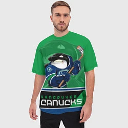 Футболка оверсайз мужская Vancouver Canucks, цвет: 3D-принт — фото 2