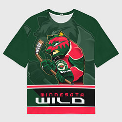 Мужская футболка оверсайз Minnesota Wild