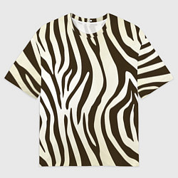 Футболка оверсайз мужская Шкура зебры, цвет: 3D-принт