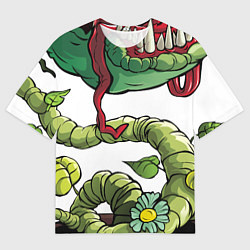 Мужская футболка оверсайз Plants vs zombies