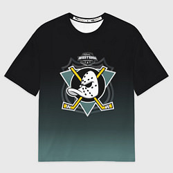 Футболка оверсайз мужская Anaheim Ducks, цвет: 3D-принт