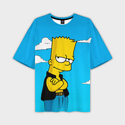 Мужская футболка оверсайз Задумчивый Барт