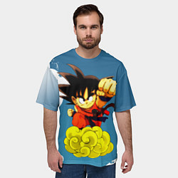 Футболка оверсайз мужская Small Goku, цвет: 3D-принт — фото 2