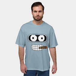 Футболка оверсайз мужская Лицо Бендера, цвет: 3D-принт — фото 2