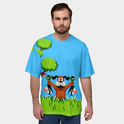 Футболка оверсайз мужская Утиная охота, цвет: 3D-принт — фото 2
