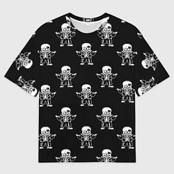 Футболка оверсайз мужская Undertale Sans (узор), цвет: 3D-принт