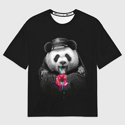 Футболка оверсайз мужская Donut Panda, цвет: 3D-принт