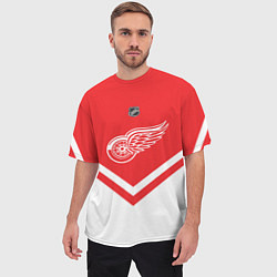 Футболка оверсайз мужская NHL: Detroit Red Wings, цвет: 3D-принт — фото 2