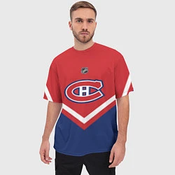 Футболка оверсайз мужская NHL: Montreal Canadiens, цвет: 3D-принт — фото 2