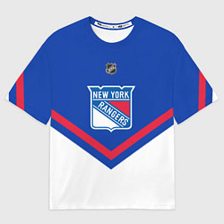 Футболка оверсайз мужская NHL: New York Rangers, цвет: 3D-принт