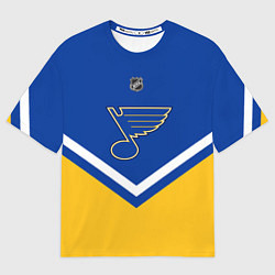 Футболка оверсайз мужская NHL: St. Louis Blues, цвет: 3D-принт