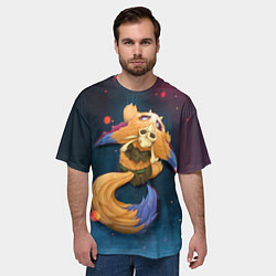 Футболка оверсайз мужская Лис, цвет: 3D-принт — фото 2