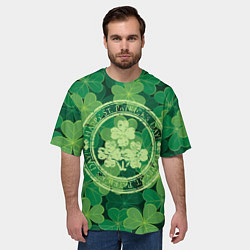 Футболка оверсайз мужская Ireland, Happy St. Patricks Day, цвет: 3D-принт — фото 2