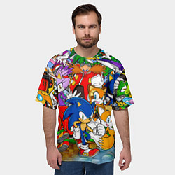 Футболка оверсайз мужская Sonic Stories, цвет: 3D-принт — фото 2