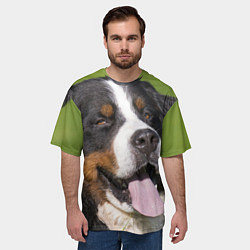 Футболка оверсайз мужская Бернский зенненхунд, цвет: 3D-принт — фото 2
