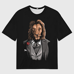 Футболка оверсайз мужская Мистер Лев, цвет: 3D-принт