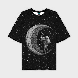 Мужская футболка оверсайз Лунный шахтер