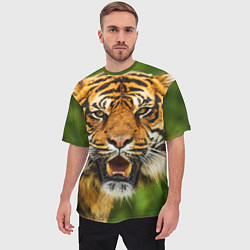 Футболка оверсайз мужская Тигр, цвет: 3D-принт — фото 2