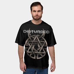Футболка оверсайз мужская Disturbed Logo, цвет: 3D-принт — фото 2