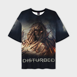 Мужская футболка оверсайз Disturbed: Skull Mountain