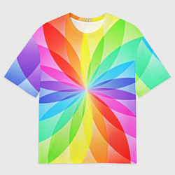 Мужская футболка оверсайз Радуга