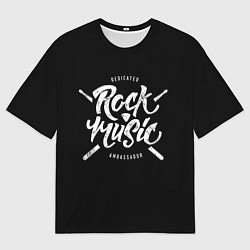 Футболка оверсайз мужская Rock Music, цвет: 3D-принт