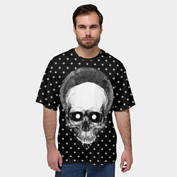 Футболка оверсайз мужская Подробный череп, цвет: 3D-принт — фото 2