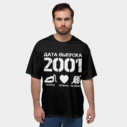 Футболка оверсайз мужская Дата выпуска 2001, цвет: 3D-принт — фото 2