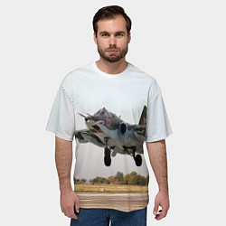 Футболка оверсайз мужская Истребитель, цвет: 3D-принт — фото 2