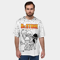 Футболка оверсайз мужская Доктор Стоун персонажи, цвет: 3D-принт — фото 2