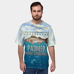 Футболка оверсайз мужская Размер имеет значение, цвет: 3D-принт — фото 2