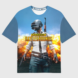 Мужская футболка оверсайз PUBG Wars